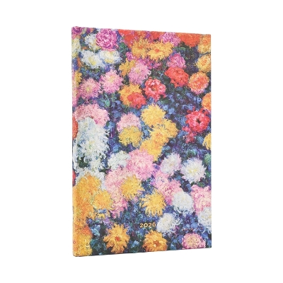 2026 Monet's Chrysanthemums Maxi 12-month Horizontal Hardcover Flexi Dayplanner 2026 (Elastic Band Closure) book