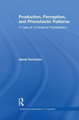 Production, Perception, and Phonotactic Patterns book
