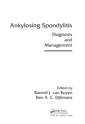 Ankylosing Spondylitis: Diagnosis and Management book
