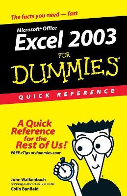 Excel 2003 For Dummies Quick Reference book