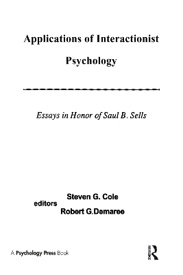 Applications of Interactionist Psychology book