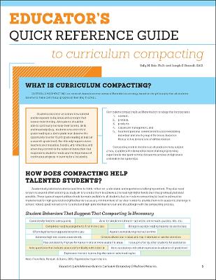 Educator's Quick Reference Guide to Curriculum Compacting book