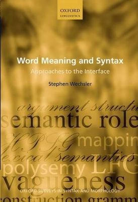 Word Meaning and Syntax book