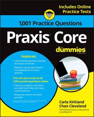 1,001 Praxis Core Practice Questions For Dummies with Online Practice book