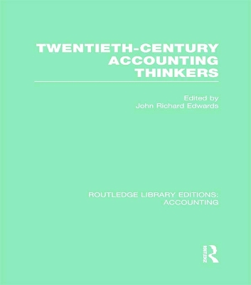 Twentieth Century Accounting Thinkers book