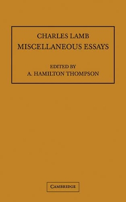 Miscellaneous Essays by Charles Lamb