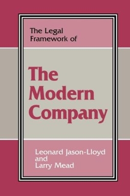 Legal Framework of the Modern Company book