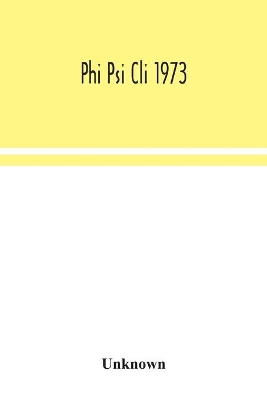 Phi Psi Cli 1973 book