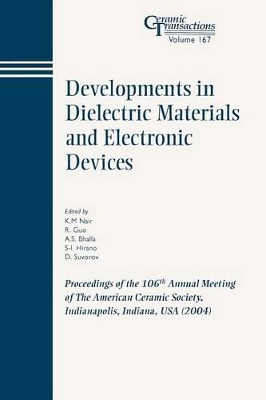 Developments in Dielectric Materials and Electronic Devices book