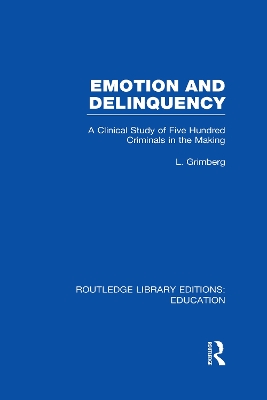Emotion and Delinquency book
