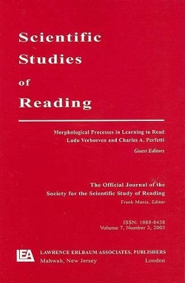 Morphological Processes in Learning to Read book