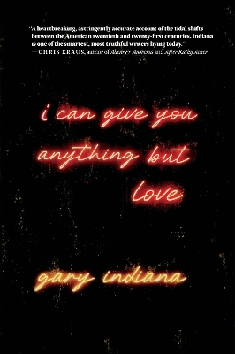 I Can Give You Anything But Love by Gary Indiana