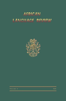 African Language Review by David Dalby