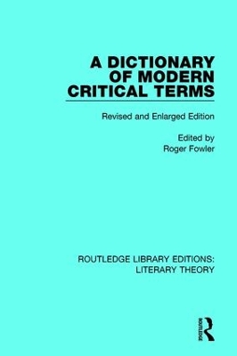 Dictionary of Modern Critical Terms book