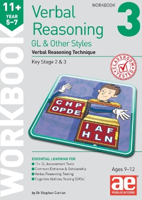 11+ Verbal Reasoning Year 5-7 GL & Other Styles Workbook 3: Verbal Reasoning Technique book