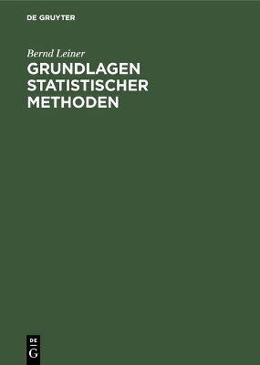 Grundlagen statistischer Methoden book