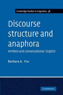 Discourse Structure and Anaphora book