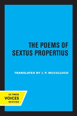 The The Poems of Sextus Propertius by Propertius