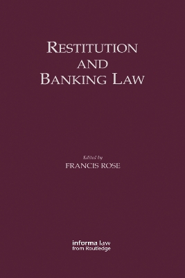 Restitution and Banking Law book