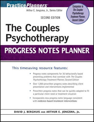 Couples Psychotherapy Progress Notes Planner book