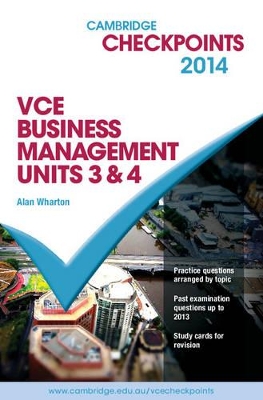 Cambridge Checkpoints VCE Business Management Units 3 and 4 2014 book