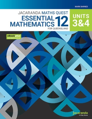 Jacaranda Maths Quest 12 Essential Mathematics Units 3&4 for Queensland eBookPLUS & Print book