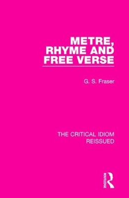 Metre, Rhyme and Free Verse book