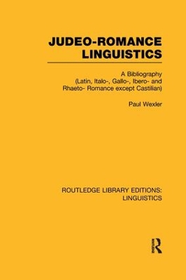 Judeo-Romance Linguistics book