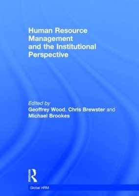 Human Resource Management and the Institutional Perspective book