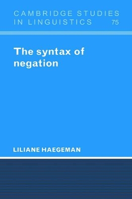 Syntax of Negation book