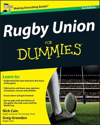 Rugby Union For Dummies by Greg Growden