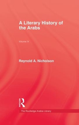 A Literary History Of The Arabs by Reynold A. Nicholson