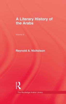 Literary History Of The Arabs by Reynold a Nicholson