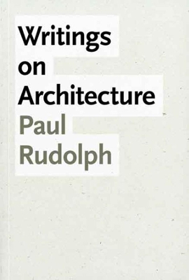 Writings on Architecture book