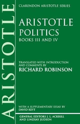 Politics: Books III and IV by Aristotle