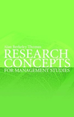 Research Concepts for Management Studies book