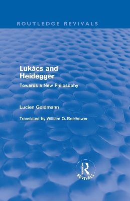 Lukacs and Heidegger book