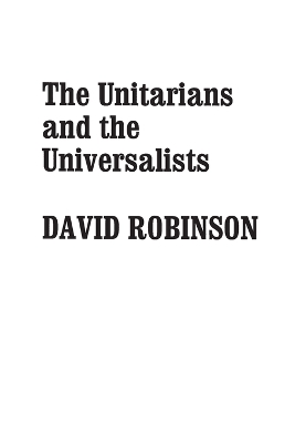 Unitarians and Universalists book