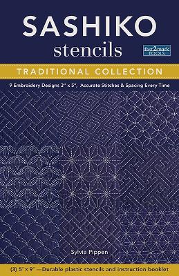 Sashiko Stencils, Traditional Collection: 9 Embroidery Designs 3