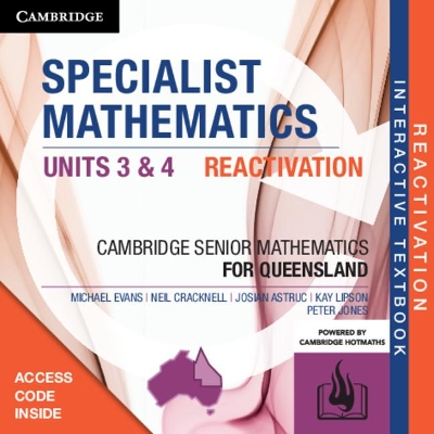Specialist Mathematics Units 3&4 for Queensland Reactivation Card by Michael Evans