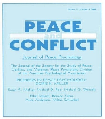 Pioneers in Peace Psychology book