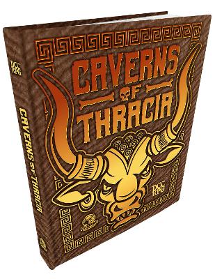 The Caverns of Thracia (DCC RPG) Minotaur Hide Cover by Jennell Jaquays