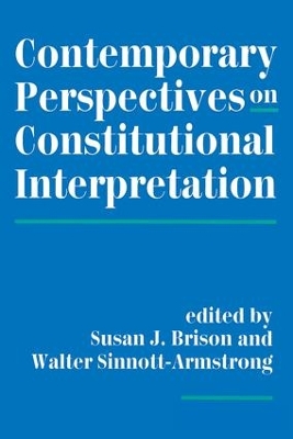 Contemporary Perspectives On Constitutional Interpretation book