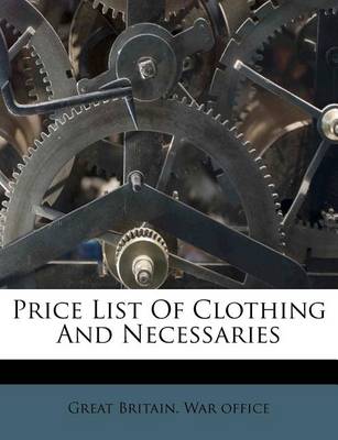 Price List of Clothing and Necessaries book