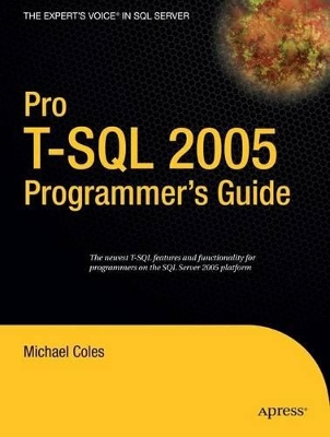 Pro T-SQL 2005 Programmer's Guide book