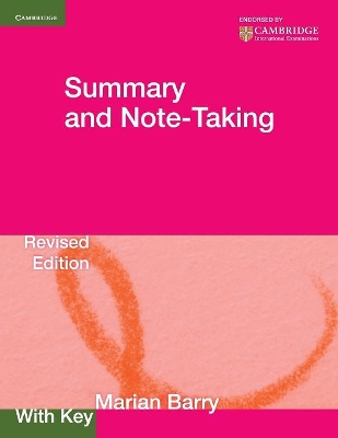 Summary and Note-Taking with key by Marian Barry