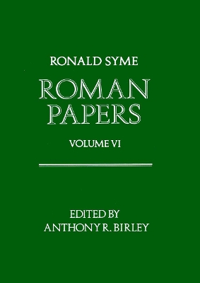 Roman Papers: Volume VI book