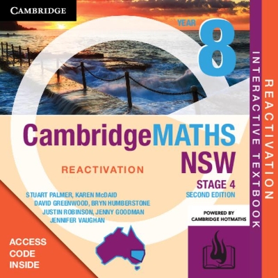CambridgeMATHS NSW Stage 4 Year 8 Reactivation Card by Stuart Palmer