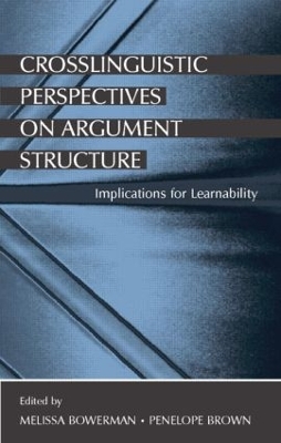 Crosslinguistic Perspectives on Argument Structure book