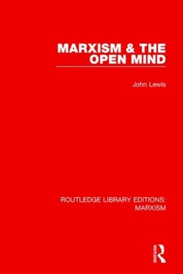 Marxism and the Open Mind book